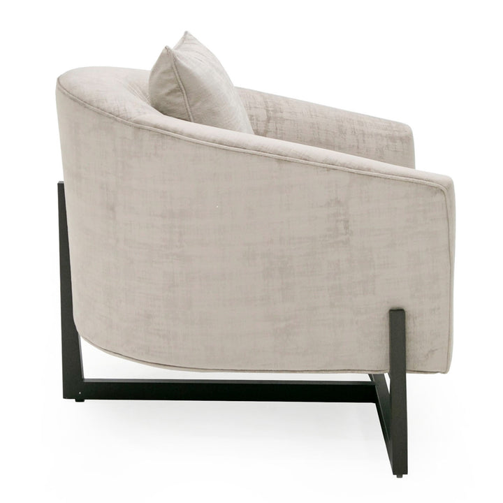 Forbis - Contemporary Grey Fabric Accent Chair