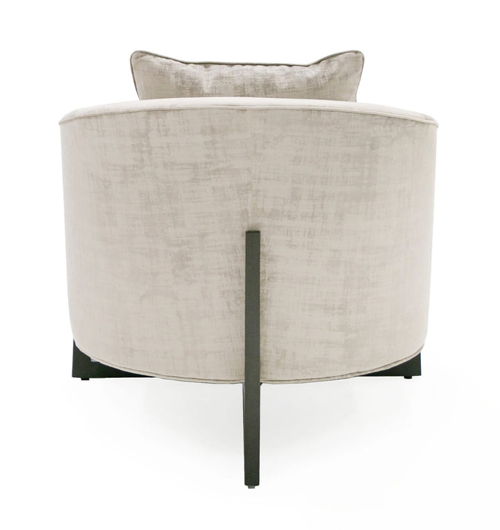 Forbis  Contemporary Grey Fabric Accent Chair
