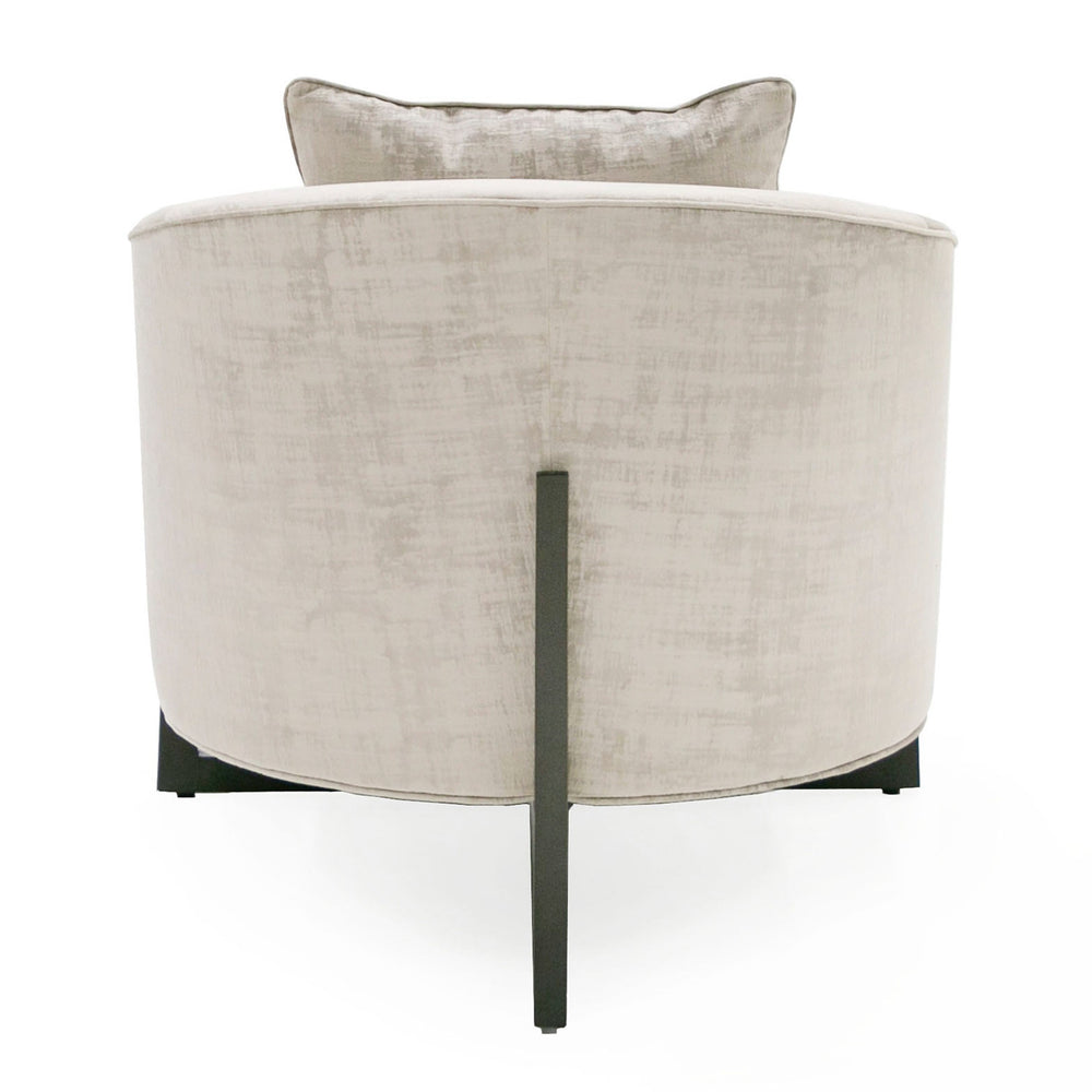 Forbis - Contemporary Grey Fabric Accent Chair - View 6