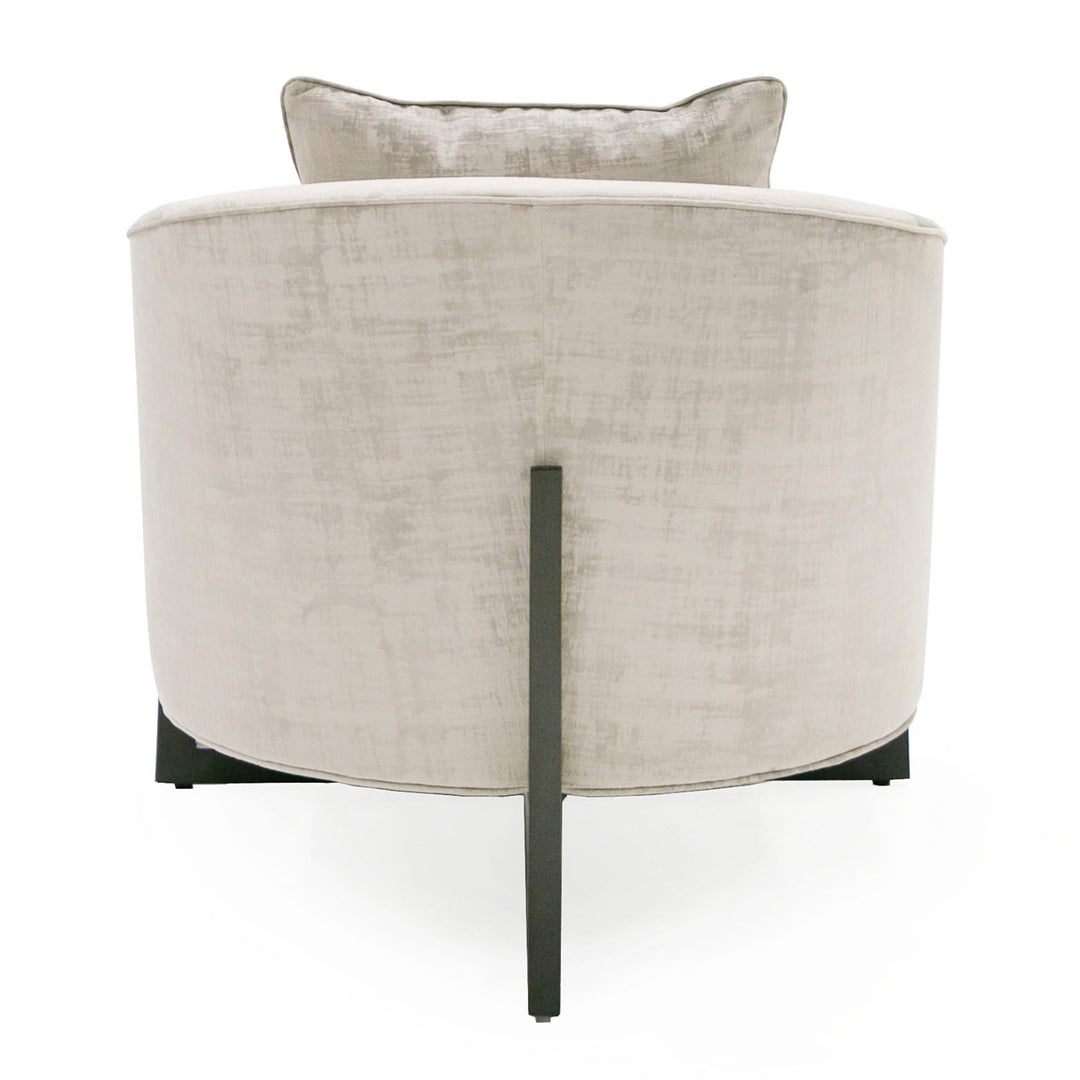 Forbis - Contemporary Grey Fabric Accent Chair