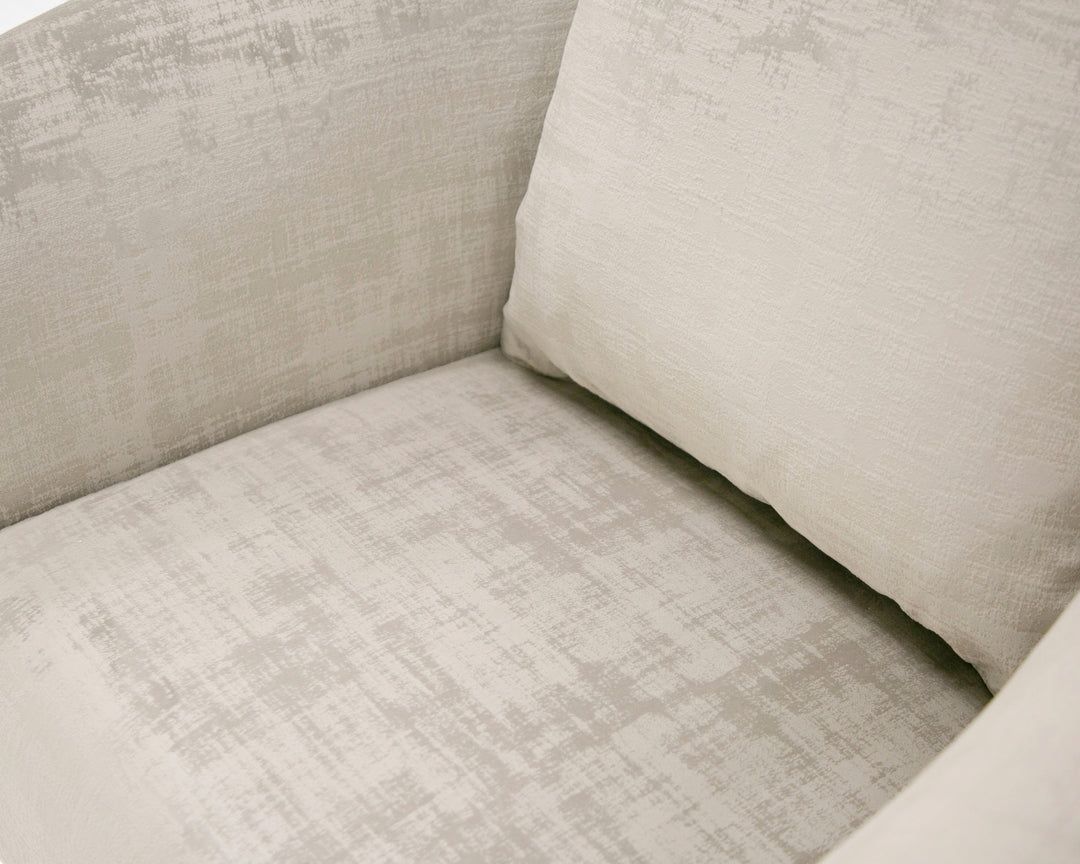 Forbis  Contemporary Grey Fabric Accent Chair