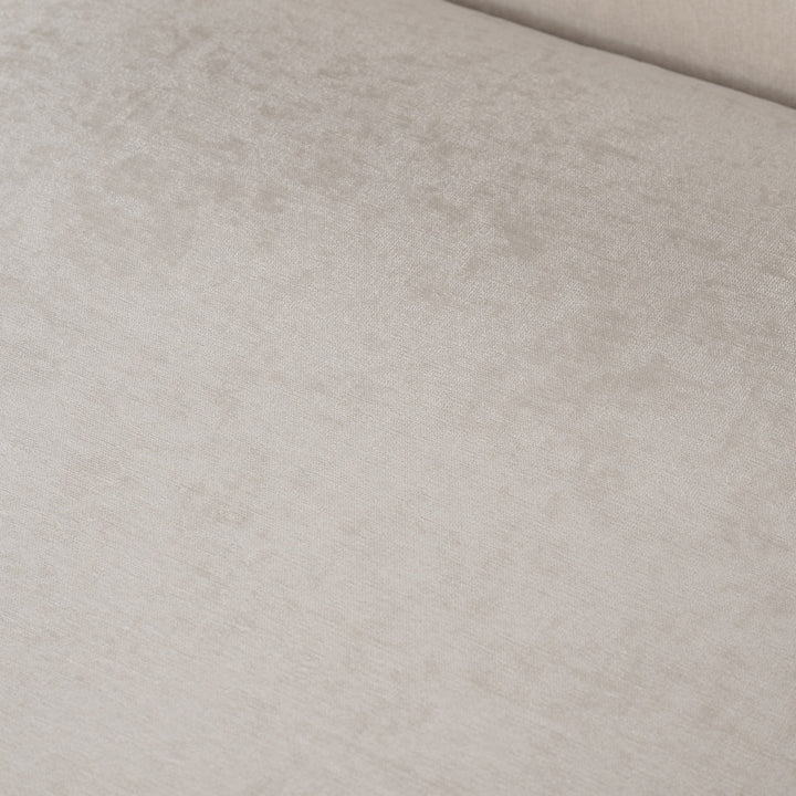 Prince - Contemporary Off White Fabric + Silver Accent Chair