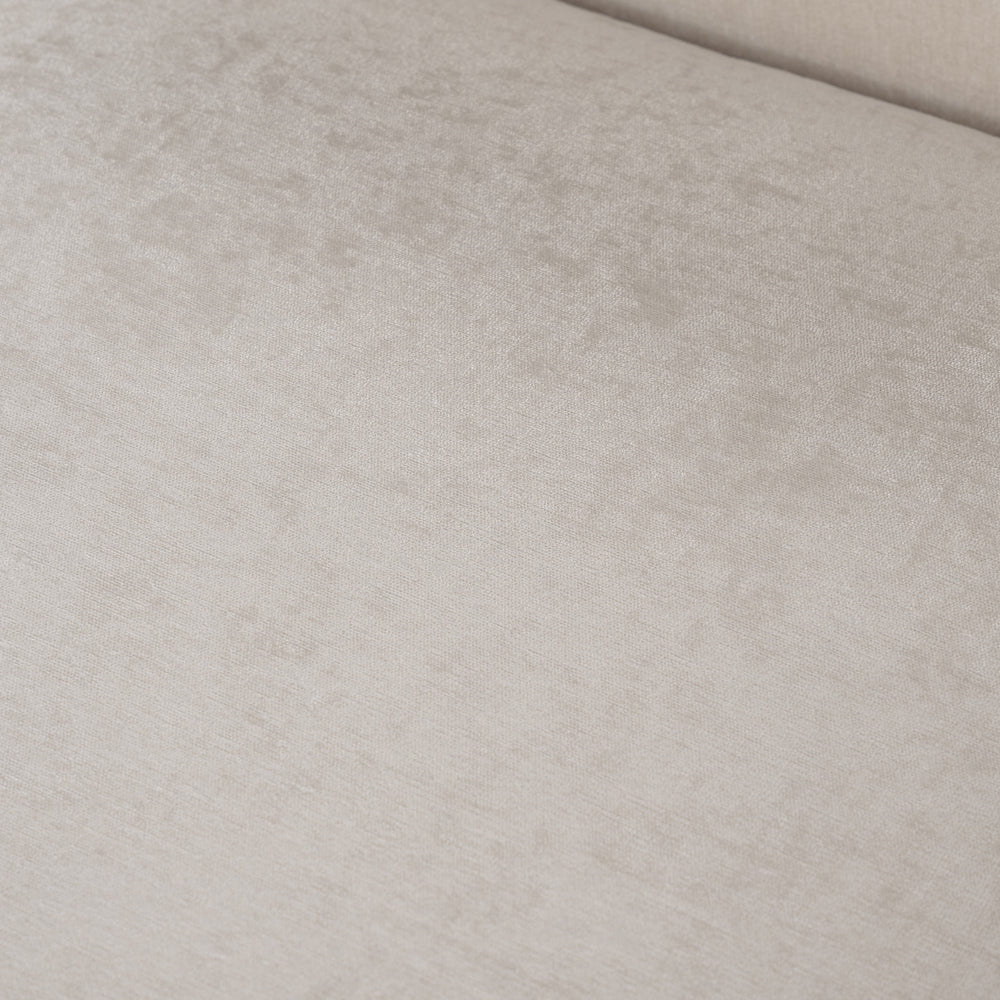 Prince - Contemporary Off White Fabric + Silver Accent Chair - View 7