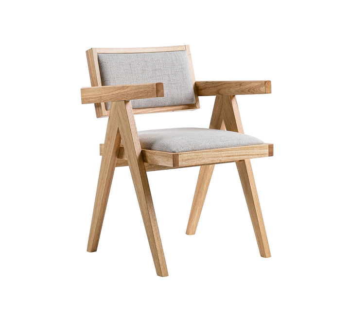 Fern  Modern Natural and Beige Dining Chair Set of 2