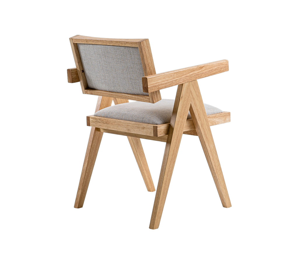 Fern - Modern Natural and Beige Dining Chair Set of 2 - View 5