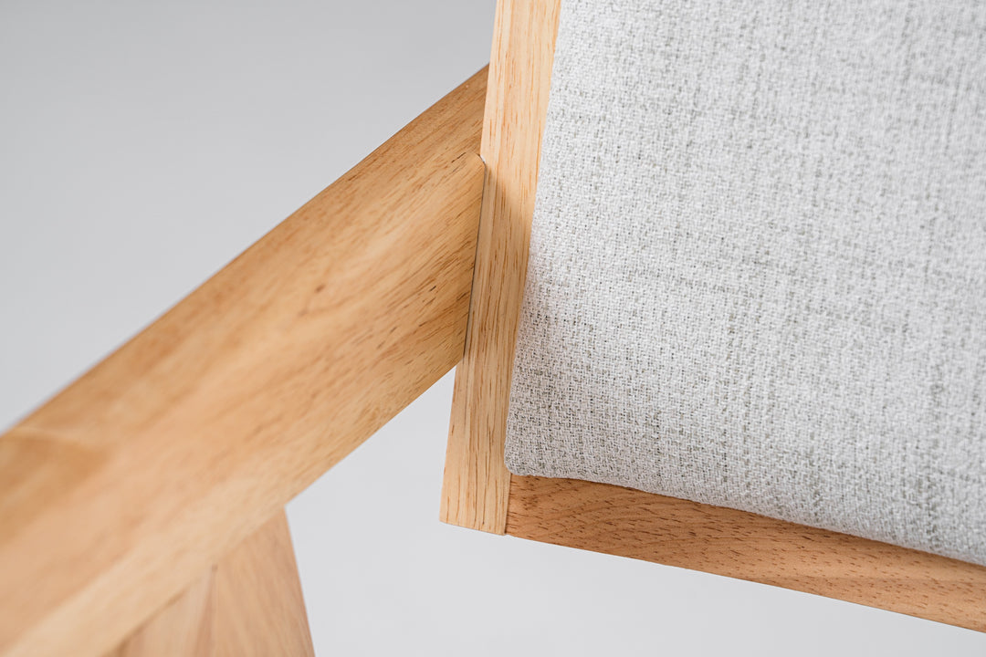 Fern  Modern Natural and Beige Dining Chair Set of 2