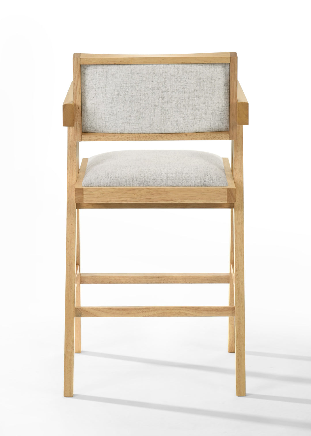 Fern - Modern Natural and Beige Counter Stool Set of 2