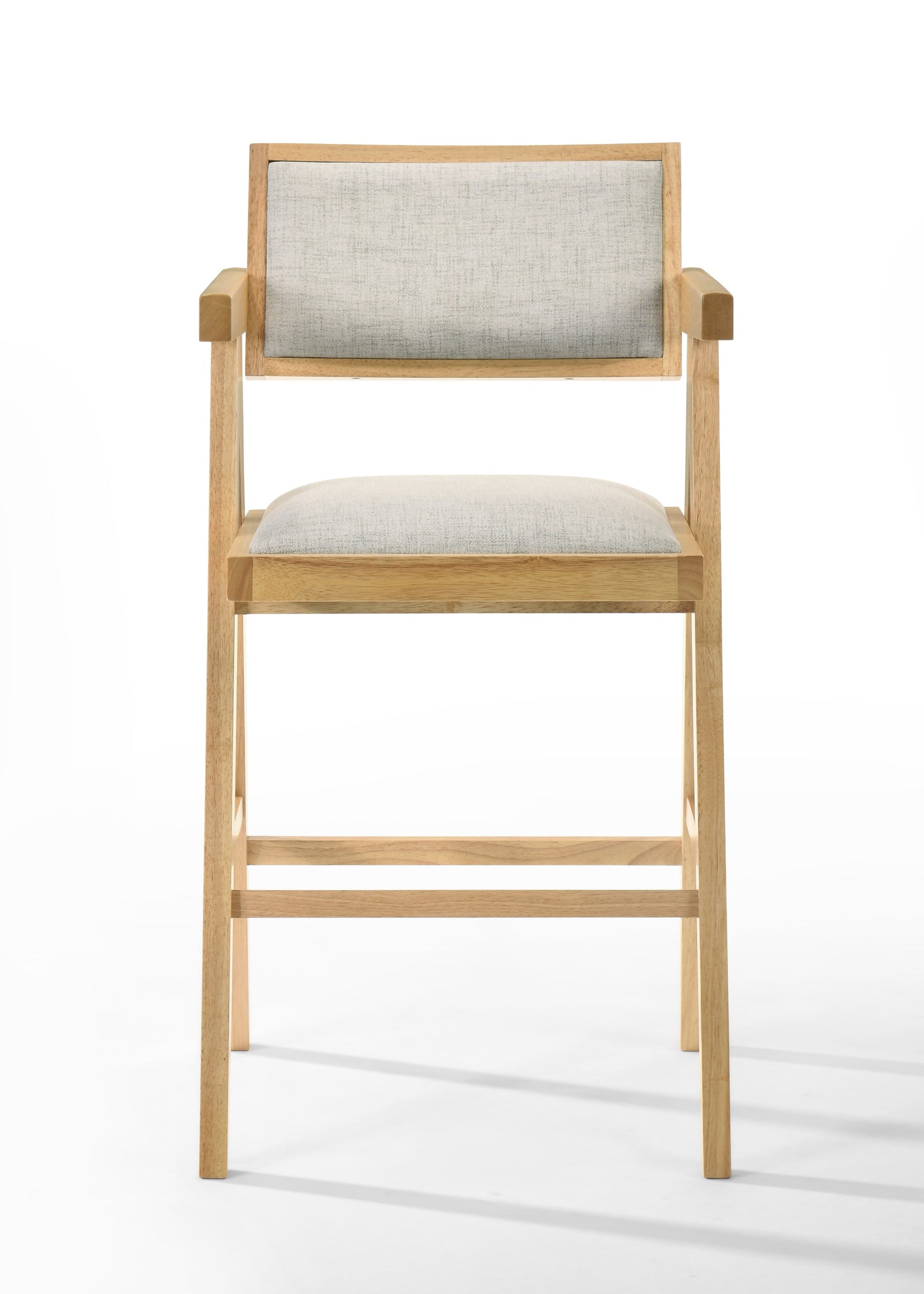 Fern - Modern Natural and Beige Counter Stool Set of 2