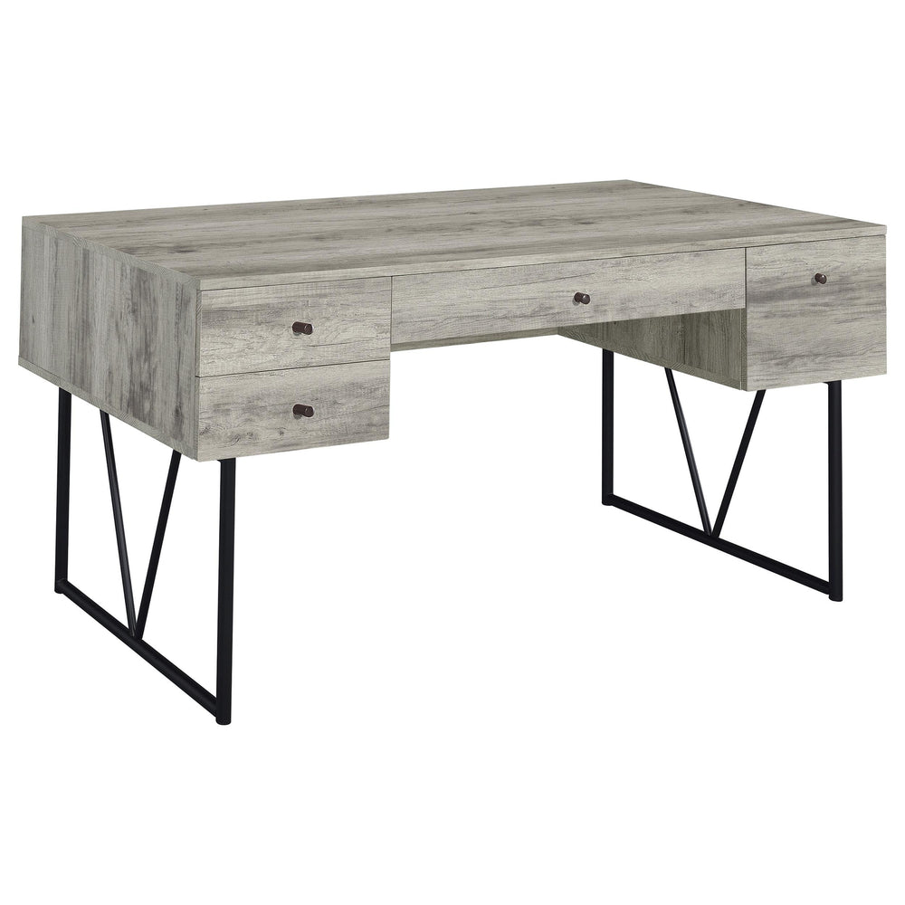 Coaster Furniture 801999 Analiese 63-inch 4-drawer Writing Desk Grey Driftwood