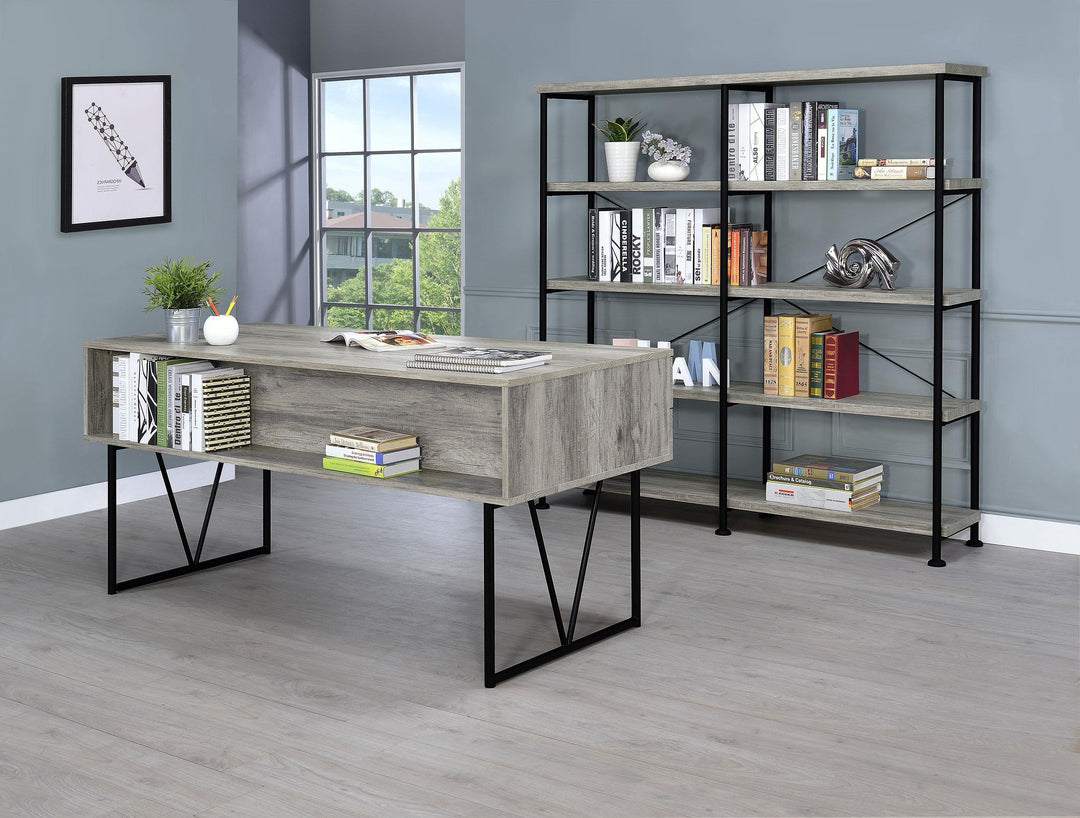 Coaster Furniture 801999 Analiese 63-inch 4-drawer Writing Desk Grey Driftwood