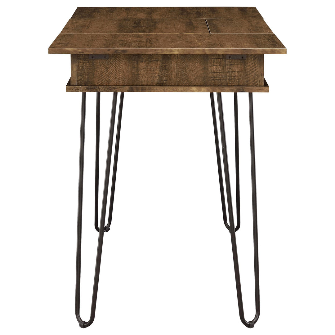 Coaster Furniture 802011 Sheeran 47-inch Writing Desk with Storage Rustic Amber