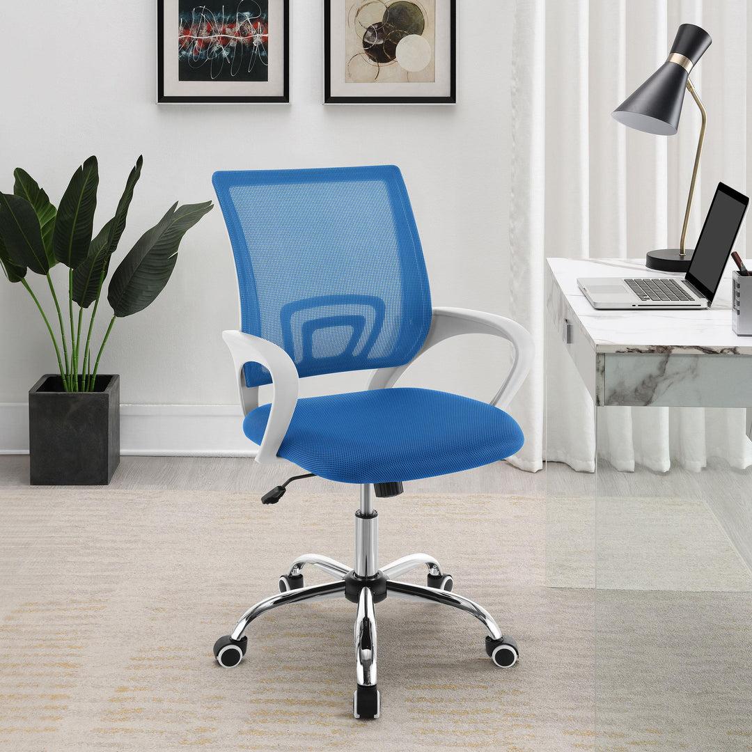 Coaster Furniture 802018 Felton Upholstered Adjustable Home Office Desk Chair Blue