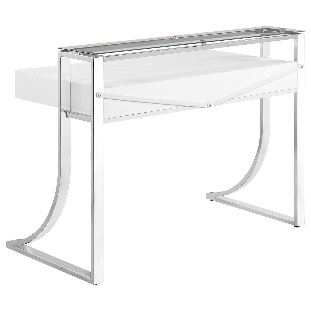 Coaster Furniture 802141 Gemma 48-inch 2-drawer Writing Desk White High Gloss