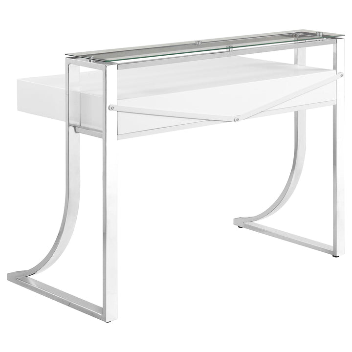 Coaster Furniture 802141 Gemma 48-inch 2-drawer Writing Desk White High Gloss