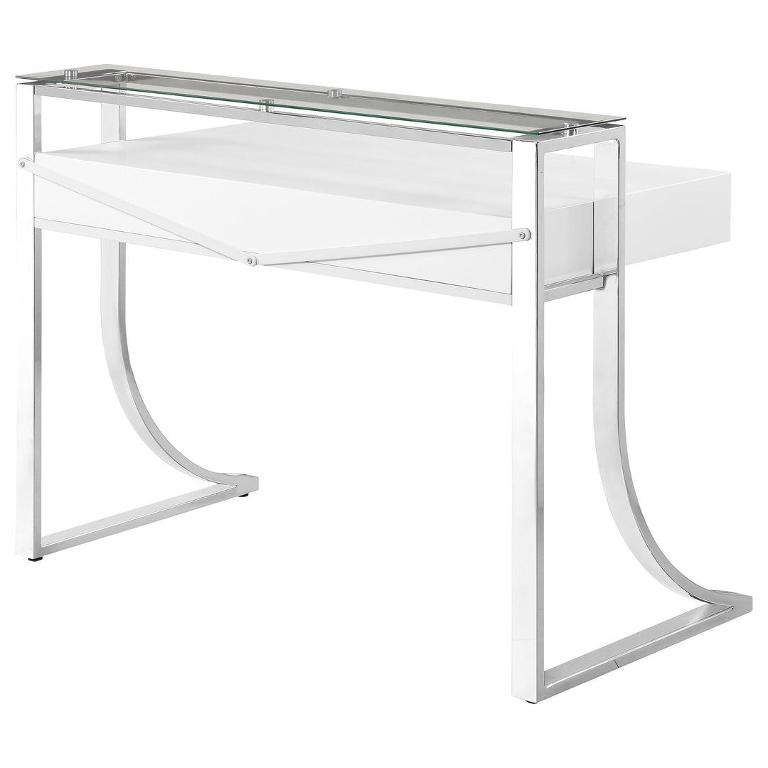 Coaster Furniture 802141 Gemma 48-inch 2-drawer Writing Desk White High Gloss