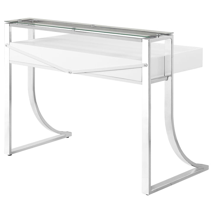 Coaster Furniture 802141 Gemma 48-inch 2-drawer Writing Desk White High Gloss