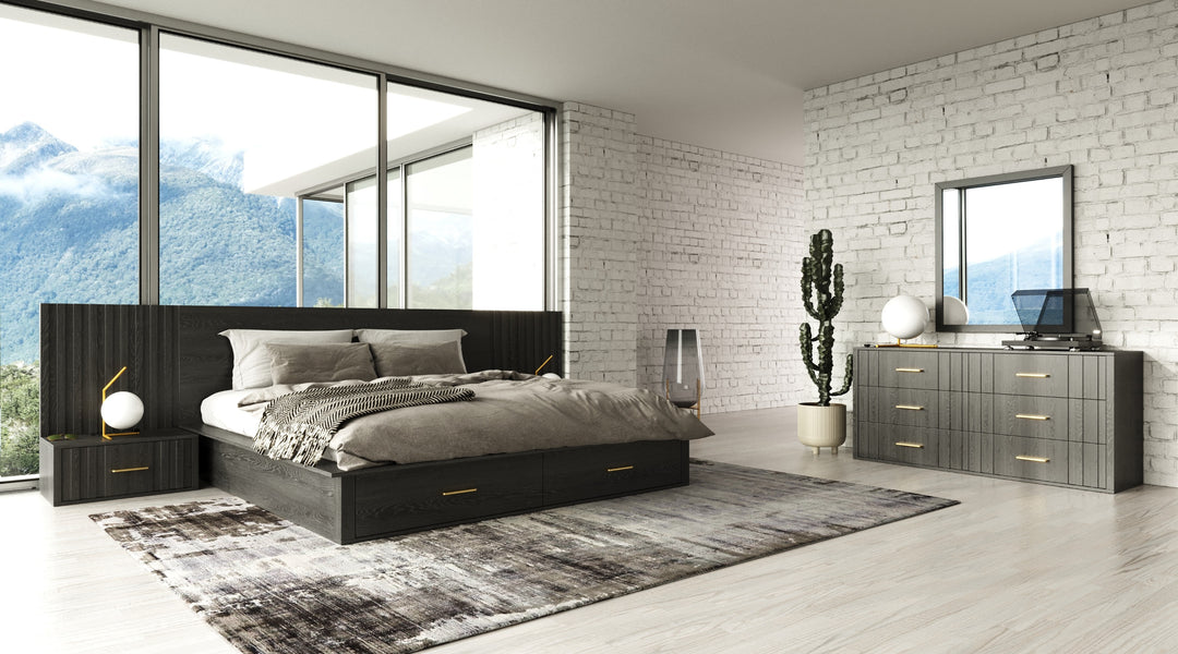 Manchester- Contemporary Dark Grey Bedroom Set
