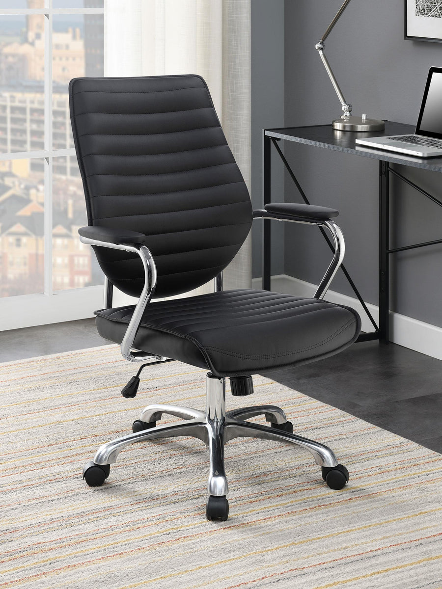 Coaster Furniture 802269 Chase Upholstered Adjustable Home Office Desk Chair Black
