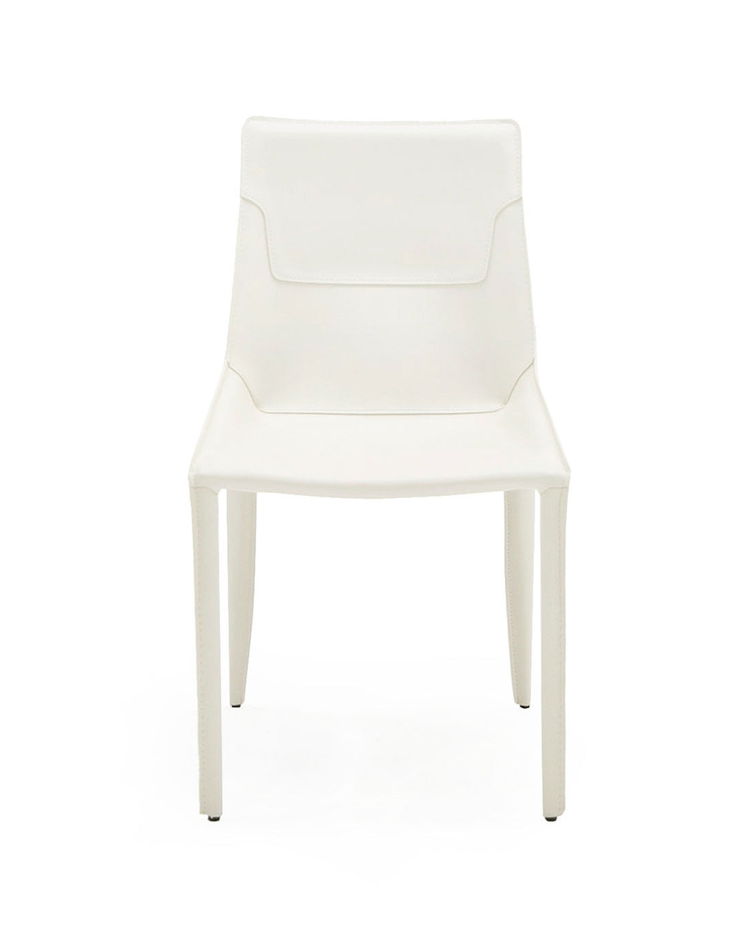 Halo - Modern Ivory Saddle Leather Dining Chair (Set of 2)