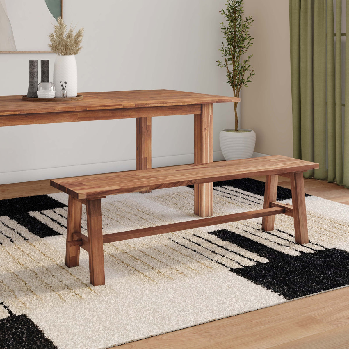 Bedford 59" Bench A-Base - Brushed Brown - view 2