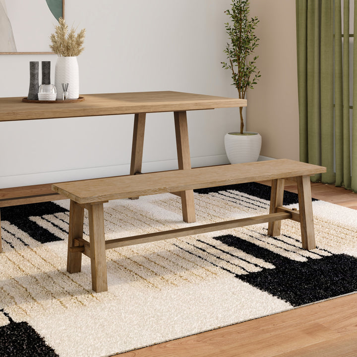 Bedford 59" Bench A-Base - Brushed Smoke - view 3
