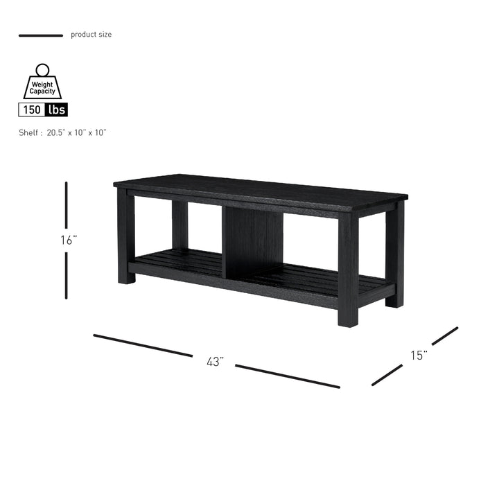 Tiburon TV Bench - Alto Black - view 2
