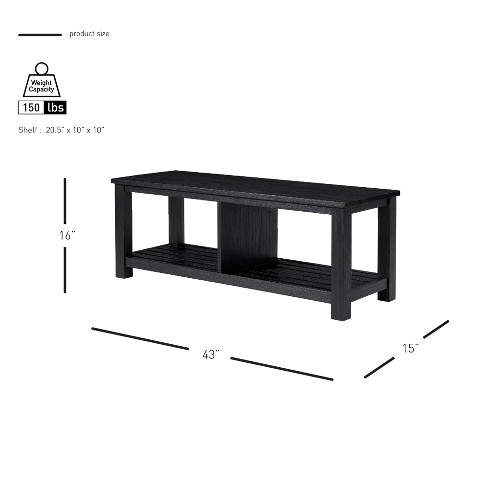 Tiburon TV Bench - Alto Black - view 2