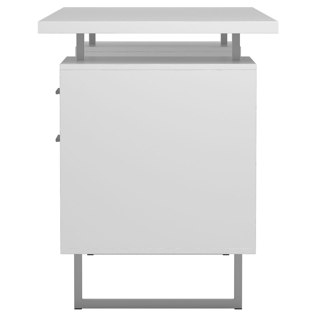 Coaster Furniture 803521 Lawtey 60-inch 2-drawer Computer Desk White High Gloss