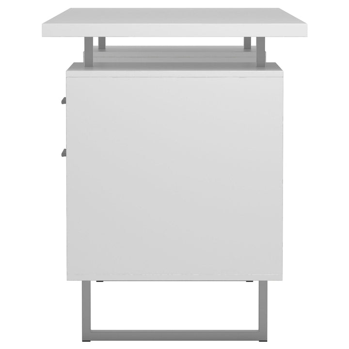 Coaster Furniture 803521 Lawtey 60-inch 2-drawer Computer Desk White High Gloss