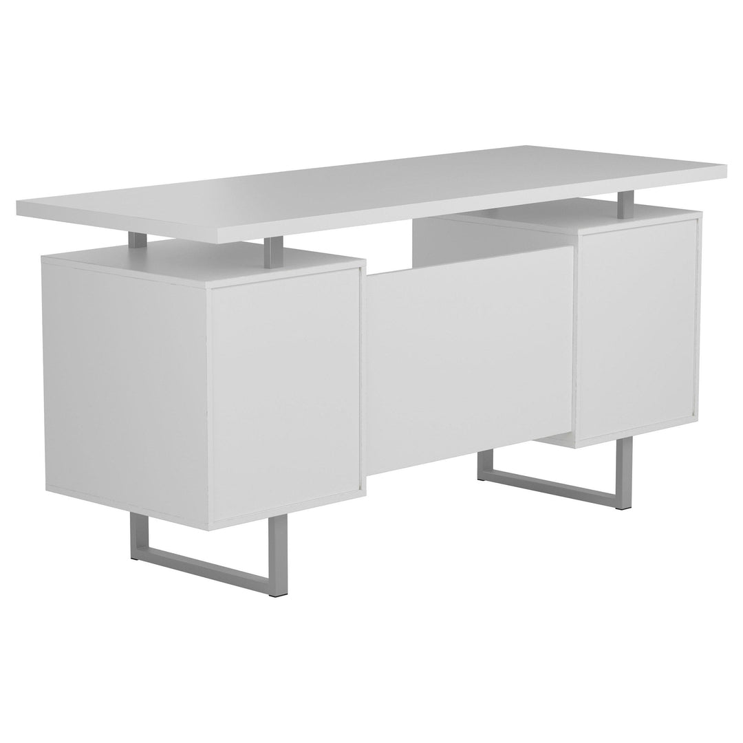 Coaster Furniture 803521 Lawtey 60-inch 2-drawer Computer Desk White High Gloss