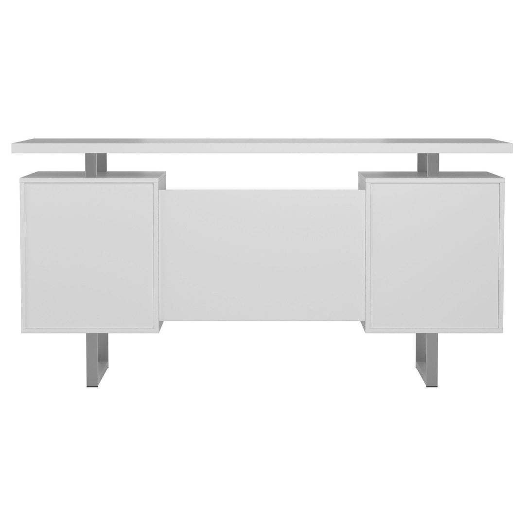 Coaster Furniture 803521 Lawtey 60-inch 2-drawer Computer Desk White High Gloss