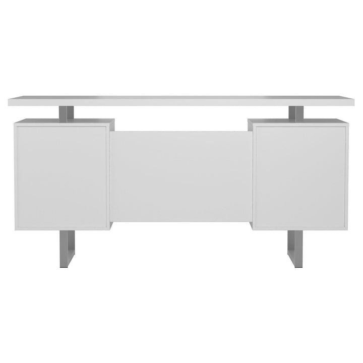 Coaster Furniture 803521 Lawtey 60-inch 2-drawer Computer Desk White High Gloss