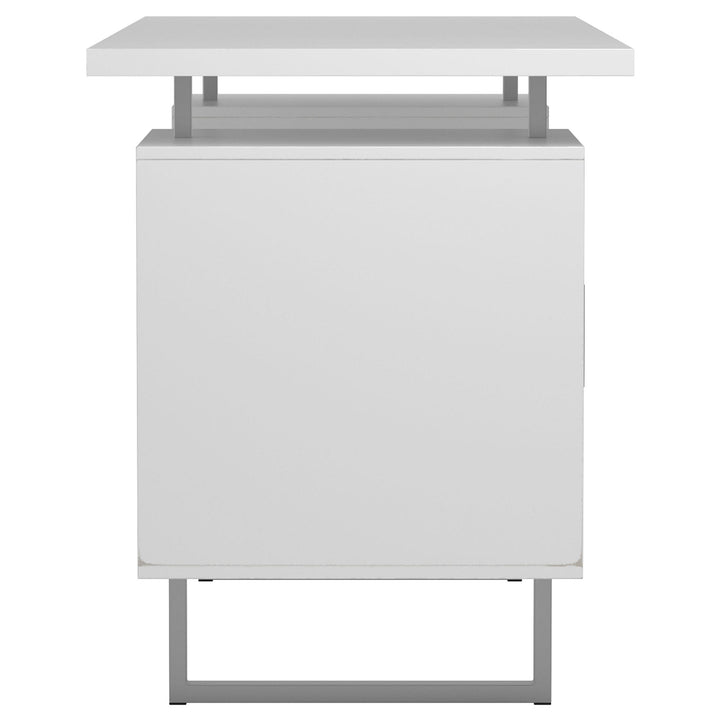 Coaster Furniture 803521 Lawtey 60-inch 2-drawer Computer Desk White High Gloss