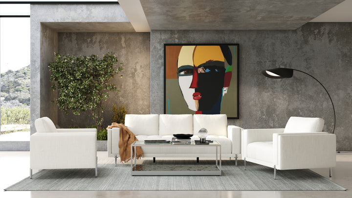 Schmidt - Modern Off White Fabric Chair