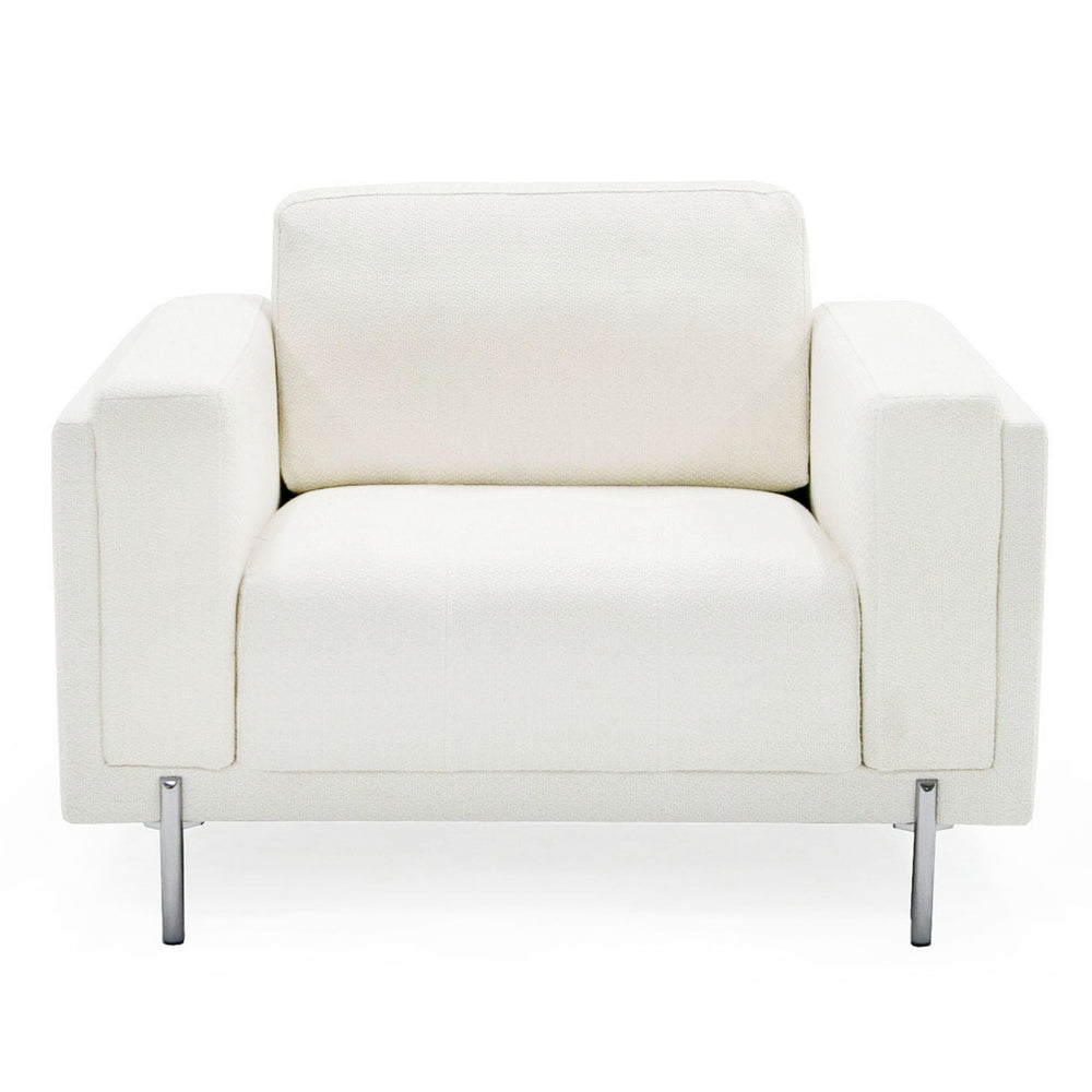 Schmidt - Modern Off White Fabric Chair - View 4