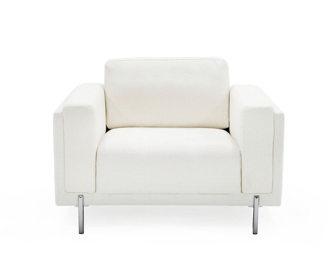Schmidt - Modern Off White Fabric Chair