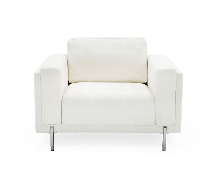 Schmidt - Modern Off White Fabric Chair