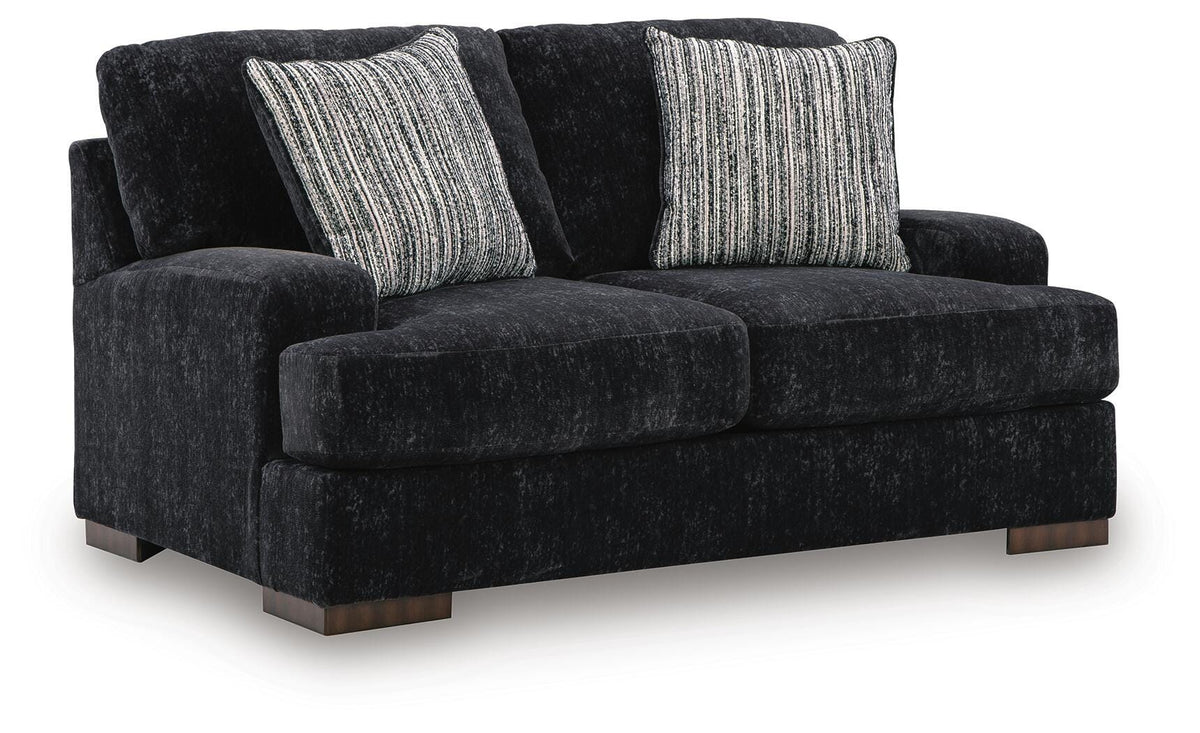 Whitmore Manor Loveseat - Black Pearl (1)