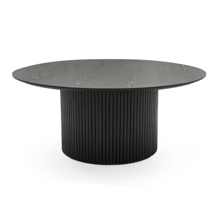 Rawlins Modern Mid Century Black Ash Round Coffee Table