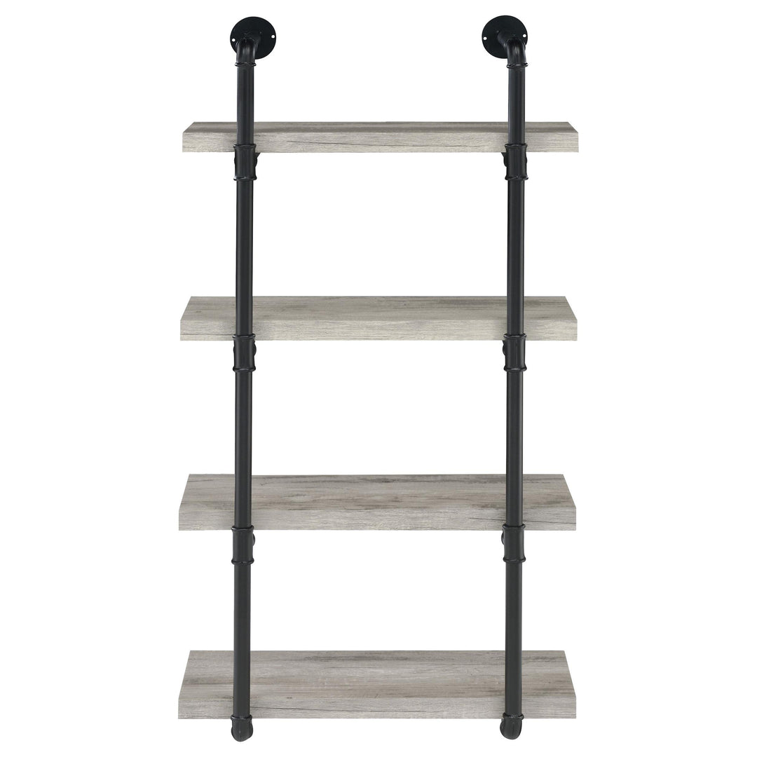 Coaster Furniture 804416 Elmcrest 24-inch 4-shelf Wall Bookshelf Grey Driftwood