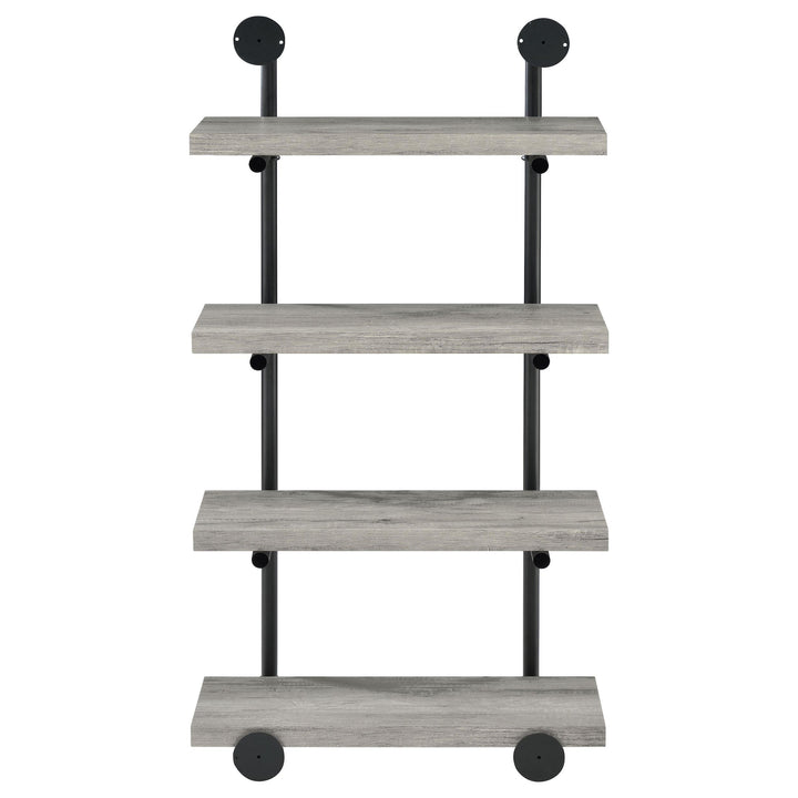 Coaster Furniture 804416 Elmcrest 24-inch 4-shelf Wall Bookshelf Grey Driftwood