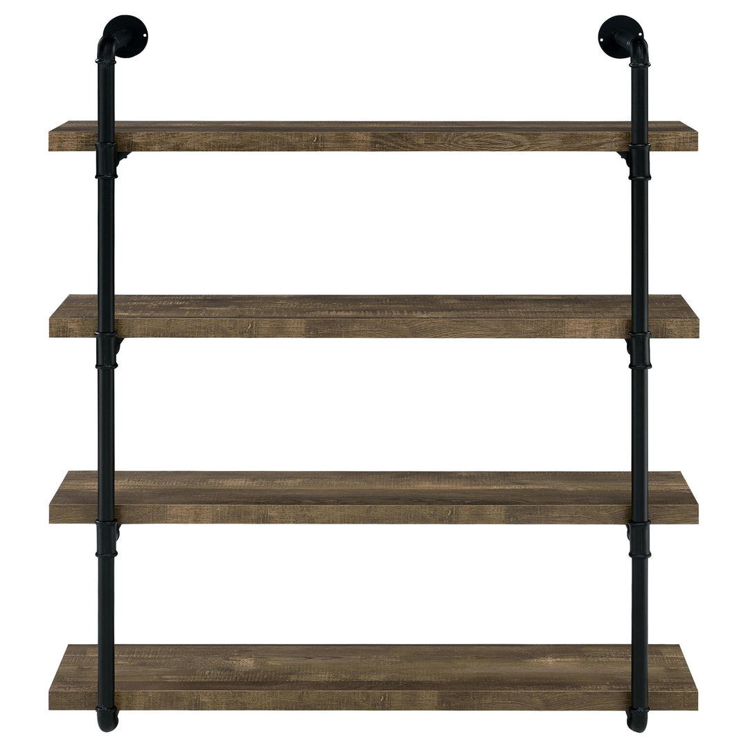 Coaster Furniture 804417 Elmcrest 39-inch 4-shelf Wall Bookshelf Rustic Oak