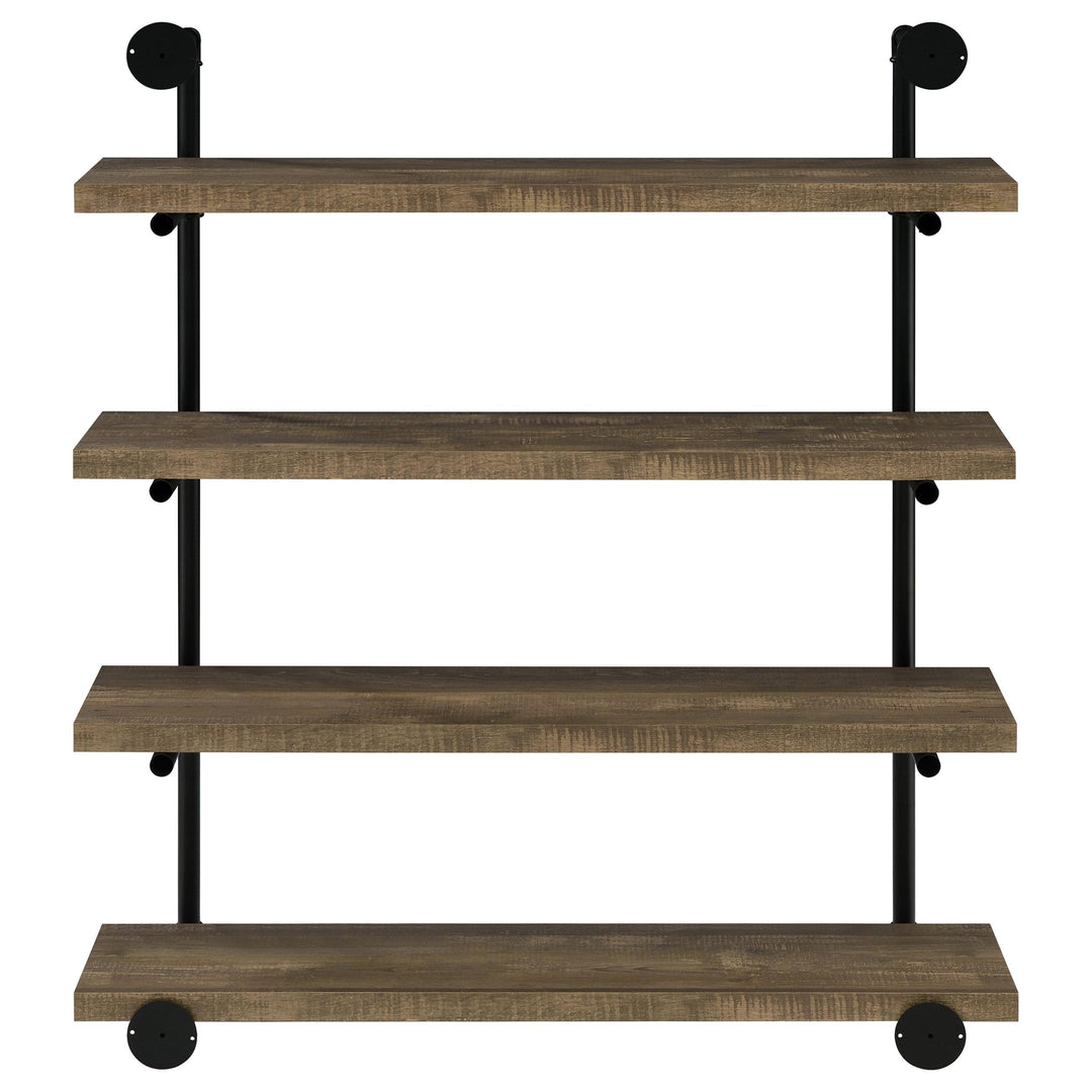 Coaster Furniture 804417 Elmcrest 39-inch 4-shelf Wall Bookshelf Rustic Oak