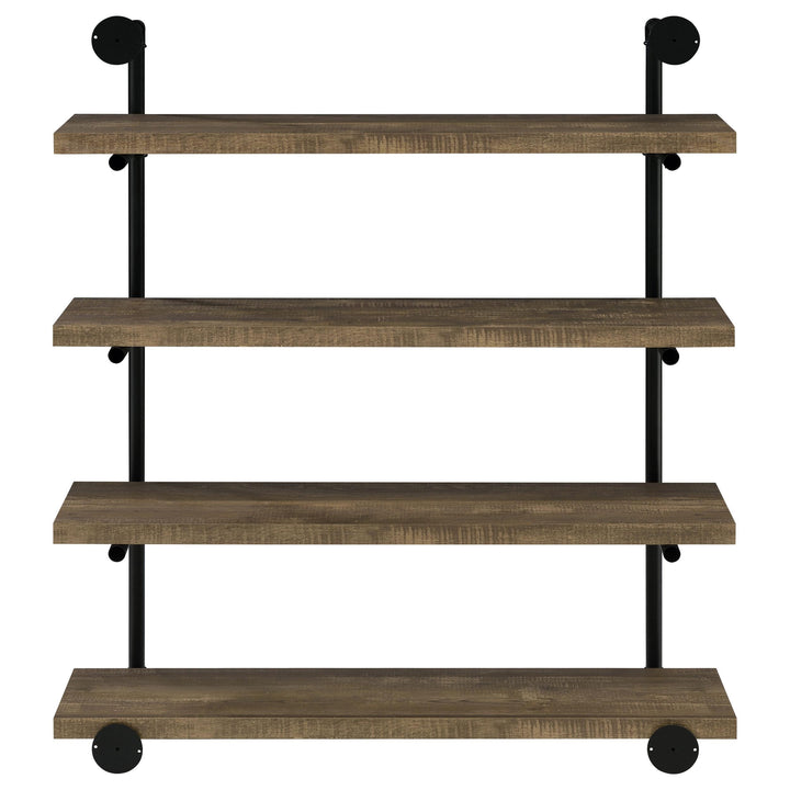 Coaster Furniture 804417 Elmcrest 39-inch 4-shelf Wall Bookshelf Rustic Oak