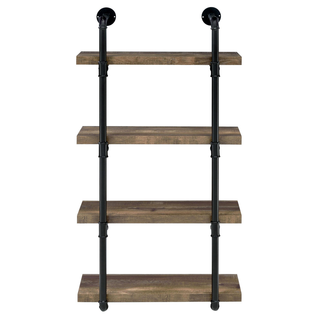 Coaster Furniture 804426 Elmcrest 24-inch 4-shelf Wall Bookshelf Rustic Oak