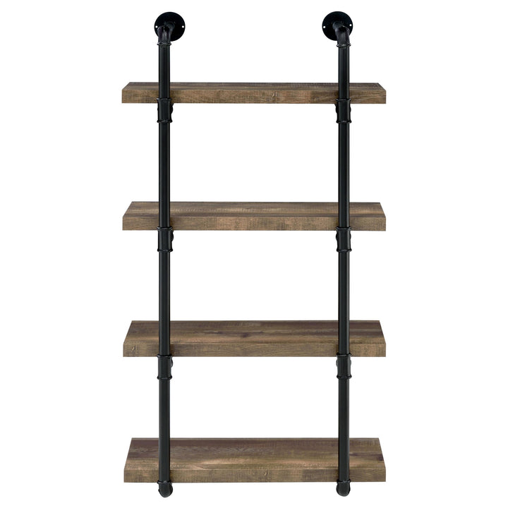 Coaster Furniture 804426 Elmcrest 24-inch 4-shelf Wall Bookshelf Rustic Oak