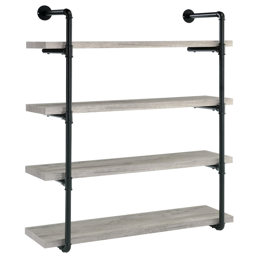 Coaster Furniture 804427 Elmcrest 39-inch 4-shelf Wall Bookshelf Grey Driftwood