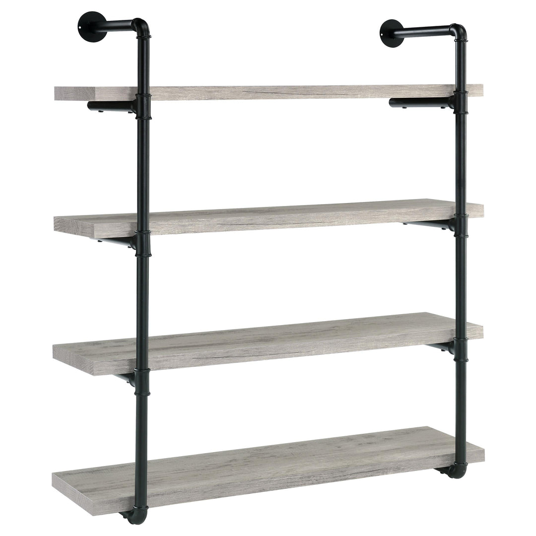 Coaster Furniture 804427 Elmcrest 39-inch 4-shelf Wall Bookshelf Grey Driftwood