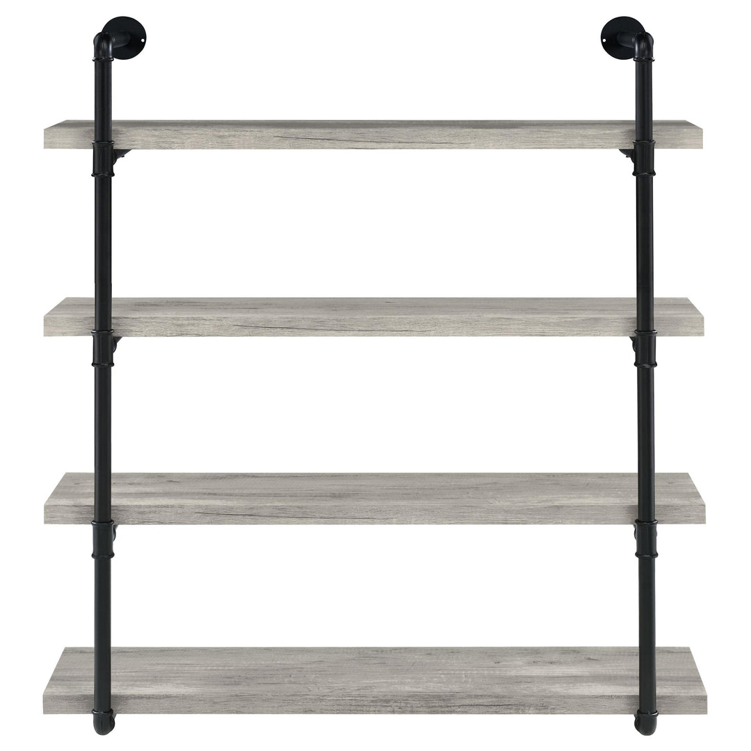 Coaster Furniture 804427 Elmcrest 39-inch 4-shelf Wall Bookshelf Grey Driftwood