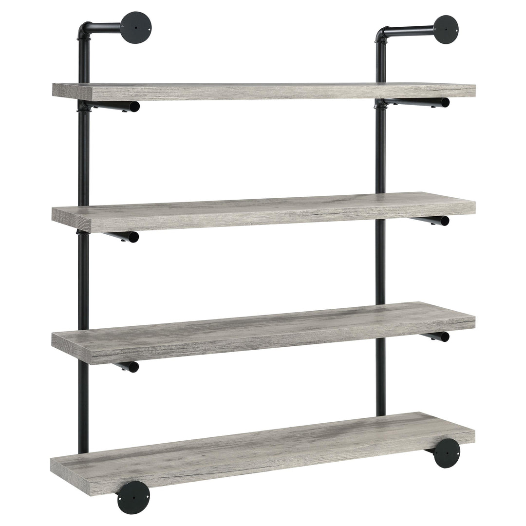Coaster Furniture 804427 Elmcrest 39-inch 4-shelf Wall Bookshelf Grey Driftwood